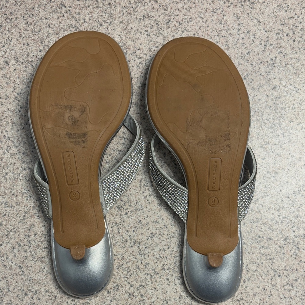 Rampage Silver Rhinestone Sandals - Picture 3 of 5